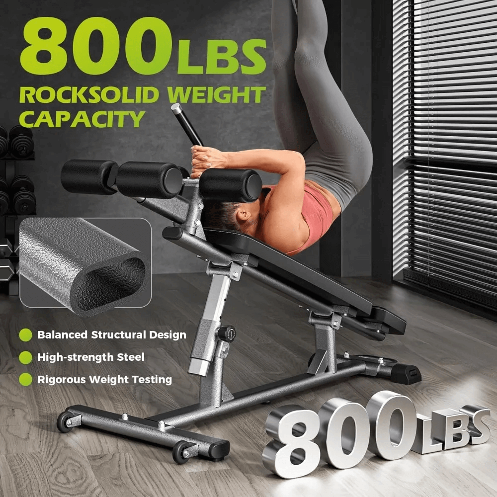 Woman using the Adjustable Sit-Up Bench with Reverse Crunch Handle - SF3442 for core training in a gym setting.